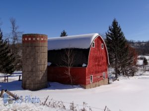 Old Barn After New Snow