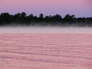 Morning Fog Rising Off Lake