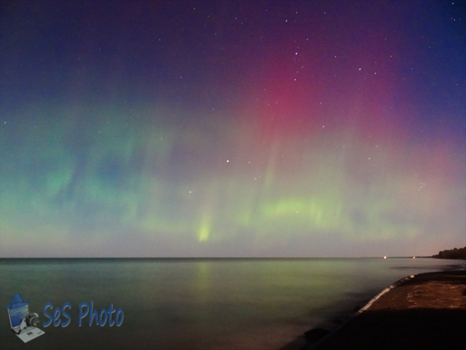 Aurora Borealis Over Lake Superior